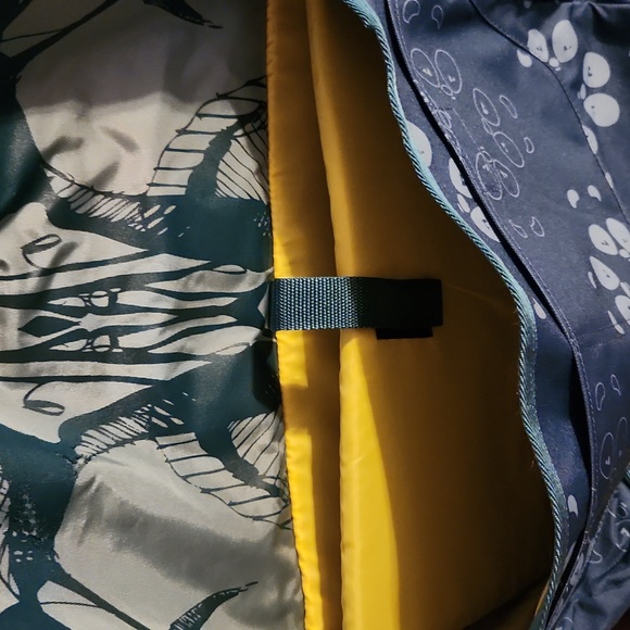 Instinctive Cross Body Laptop Messenger Bag Teal Print Rare! - Picture 4 of 4